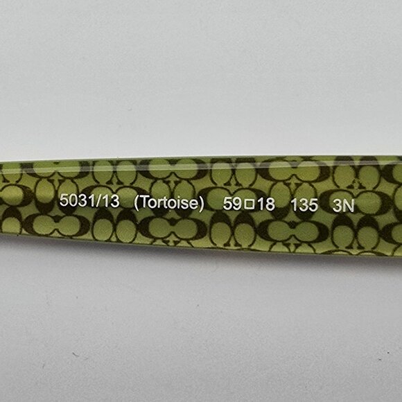 Coach HC8003A L504 Lillian 5031/13 Tortoise Sunglasses Frame w/ Case 59-18-135 - Picture 8 of 16